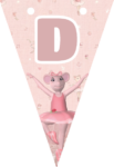Banderin letra D Angelina Ballerina imprimible gratis Banderin letra D Angelina Ballerina imprimible gratis