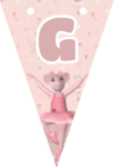 Banderin letra G Angelina Ballerina imprimible gratis Banderin letra G Angelina Ballerina imprimible gratis