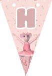 Banderin letra H Angelina Ballerina imprimible gratis Banderin letra H Angelina Ballerina imprimible gratis