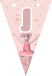 Banderin letra J Angelina Ballerina imprimible gratis Banderin letra J Angelina Ballerina imprimible gratis