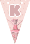 Banderin letra K Angelina Ballerina imprimible gratis Banderin letra K Angelina Ballerina imprimible gratis