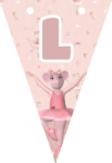 Banderin letra L Angelina Ballerina imprimible gratis Banderin letra L Angelina Ballerina imprimible gratis