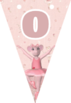 Banderin letra O Angelina Ballerina imprimible gratis Banderin letra O Angelina Ballerina imprimible gratis