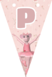 Banderin letra P Angelina Ballerina imprimible gratis Banderin letra P Angelina Ballerina imprimible gratis