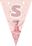 Banderin letra S Angelina Ballerina imprimible gratis Banderin letra S Angelina Ballerina imprimible gratis