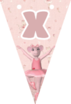 Banderin letra X Angelina Ballerina imprimible gratis Banderin letra X Angelina Ballerina imprimible gratis