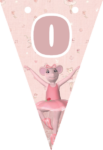 Banderin número 0 Angelina Ballerina imprimible gratis Banderin número 0 Angelina Ballerina imprimible gratis