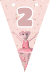 Banderin número 2 Angelina Ballerina imprimible gratis Banderin número 2 Angelina Ballerina imprimible gratis