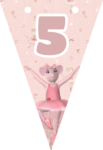 Banderin número 5 Angelina Ballerina imprimible gratis Banderin número 5 Angelina Ballerina imprimible gratis