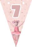 Banderin número 7 Angelina Ballerina imprimible gratis Banderin número 7 Angelina Ballerina imprimible gratis