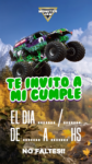 Invitación Virtual (para Celulares) Grave Diger Monster Jam kit imprimible Invitación Virtual (para Celulares) Grave Diger Monster Jam kit imprimible