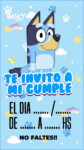 Invitación Virtual (para Celulares) Bluey kit imprimible Invitación Virtual (para Celulares) Bluey kit imprimible