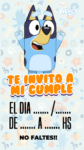 Invitación Virtual (para Celulares) Bluey kit imprimible Invitación Virtual (para Celulares) Bluey kit imprimible