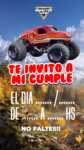 Invitación Virtual (para Celulares) Velociraptor Monster Jam kit imprimible Invitación Virtual (para Celulares) Velociraptor Monster Jam kit imprimible