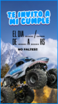 Invitación Virtual (para Celulares) Monster Jam Megalodon kit imprimible Invitación Virtual (para Celulares) Monster Jam Megalodon kit imprimible
