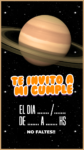 Invitación Virtual (para Celulares) Saturno kit imprimible Invitación Virtual (para Celulares) Saturno kit imprimible