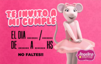 Tarjetita Invitación Angelina Ballerina kit imprimible Tarjetita Invitación Angelina Ballerina kit imprimible