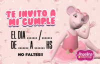 Tarjetita Invitación Angelina Ballerina Saludando kit imprimible Tarjetita Invitación Angelina Ballerina Saludando kit imprimible
