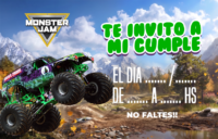 Tarjetita Invitación Grave Diger Monster Jam kit imprimible Tarjetita Invitación Grave Diger Monster Jam kit imprimible
