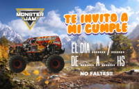 Tarjetita Invitación Knucle Head Monster Jam kit imprimible Tarjetita Invitación Knucle Head Monster Jam kit imprimible
