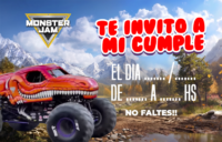 Tarjetita Invitación Velociraptor Monster Jam kit imprimible Tarjetita Invitación Velociraptor Monster Jam kit imprimible