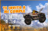 Tarjetita Invitación Zombie Monsterjam kit imprimible Tarjetita Invitación Zombie Monsterjam kit imprimible