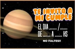 Kit imprimible gratis Saturno candy bar