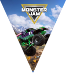 Paragüitas Grave Diger Monster Jam kit imprimible Paragüitas Grave Diger Monster Jam kit imprimible