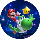 Alfajores Super Mario Galaxy Yoshi kit imprimible Alfajores Super Mario Galaxy Yoshi kit imprimible