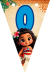Banderin letra O Baby Moana Banderines imprimible gratis Banderin letra O Baby Moana Banderines imprimible gratis