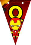 Banderin letra Q Baby Iron Man Banderines imprimible gratis Banderin letra Q Baby Iron Man Banderines imprimible gratis