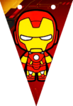 Kit imprimible gratis Baby Iron Man banderines candy bar superhéroe