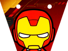 Kit imprimible gratis Baby Iron Man banderines candy bar superhéroe