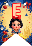 Banderin letra E Blancanieves Bebé imprimible gratis Banderin letra E Blancanieves Bebé imprimible gratis