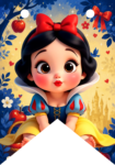 Kit imprimible gratis Banderines Blancanieves Bebé candy bar – Decoración tierna