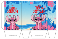 Bolsitas Golosineras Stitch Rosa kit imprimible Bolsitas Golosineras Stitch Rosa kit imprimible