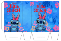 Bolsitas Golosineras Stitch Flores kit imprimible Bolsitas Golosineras Stitch Flores kit imprimible