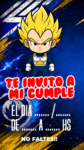 Invitación Virtual (para Celulares) Baby Vegeta Dragon Ball Z kit imprimible
