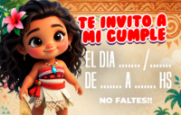 Tarjetita Invitación Baby Moana kit imprimible Tarjetita Invitación Baby Moana kit imprimible