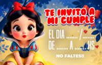 Tarjetita Invitación Blancanieves Bebé kit imprimible Tarjetita Invitación Blancanieves Bebé kit imprimible
