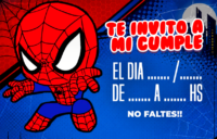 Tarjetita Invitación Baby Spiderman kit imprimible Tarjetita Invitación Baby Spiderman kit imprimible