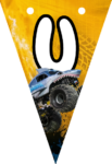 Banderin letra U Megalodon Monster Jam imprimible gratis Banderin letra U Megalodon Monster Jam imprimible gratis