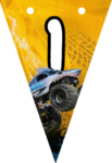 Banderin número 1 Megalodon Monster Jam imprimible gratis Banderin número 1 Megalodon Monster Jam imprimible gratis