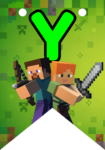 Banderin letra Y Minecraft Banderines imprimible gratis Banderin letra Y Minecraft Banderines imprimible gratis