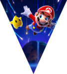 Paragüitas Super Mario Galaxy Movie kit imprimible Paragüitas Super Mario Galaxy Movie kit imprimible