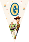 Banderin letra G Toy Story Woody Buzz Lightyear imprimible gratis Banderin letra G Toy Story Woody Buzz Lightyear imprimible gratis