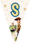 Banderin letra S Toy Story Woody Buzz Lightyear imprimible gratis Banderin letra S Toy Story Woody Buzz Lightyear imprimible gratis