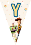 Banderin letra Y Toy Story Woody Buzz Lightyear imprimible gratis Banderin letra Y Toy Story Woody Buzz Lightyear imprimible gratis