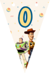 Banderin número 0 Toy Story Woody Buzz Lightyear imprimible gratis Banderin número 0 Toy Story Woody Buzz Lightyear imprimible gratis