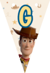 Banderin letra G Woody Toy Story imprimible gratis Banderin letra G Woody Toy Story imprimible gratis